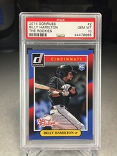 2014 Donruss The Rookies Billy Hamilton #2 - PSA 10 - POP 4 - Cincinnati Reds