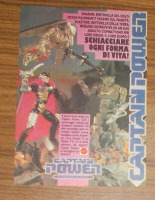 Seltene Werbung Mattel CAPTAIN POWER Actionfiguren 1988