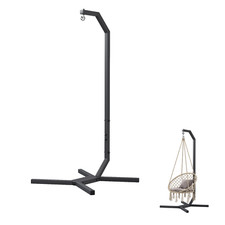 QLS Amaca Base Acciaio Con Gancio 203 CM Stabile fino A 100 KG Esterno Nero