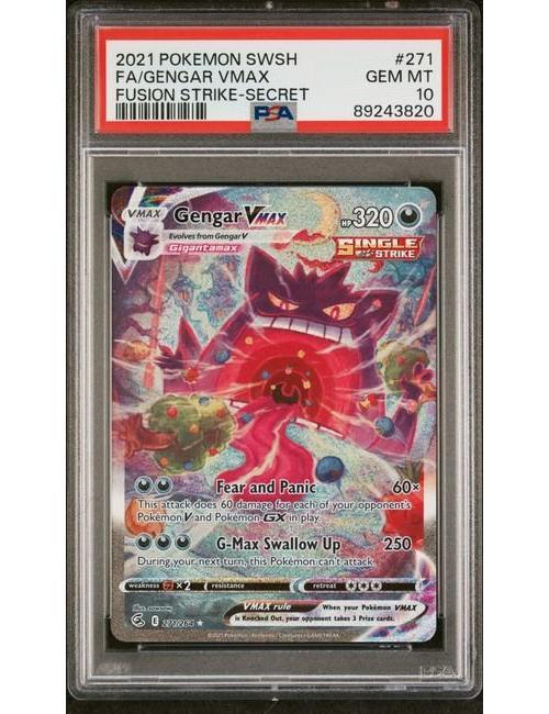 🎰👀 GENGAR VMAX 271/264 FUSION STRIKE PSA 10 | eBay Australia