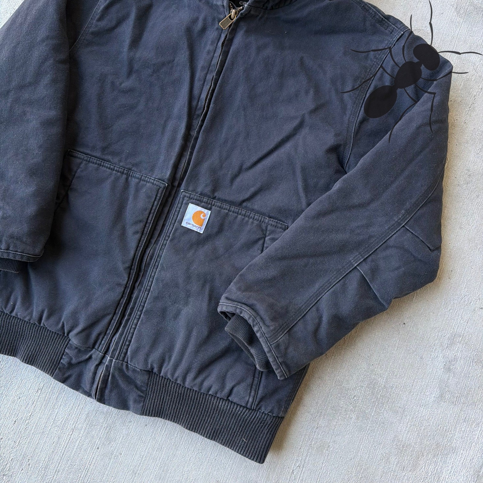 Carhartt YOUTH black hooded work wear jacket thumbnail 4