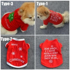 Pet Warm Dog Jacket Coat Christmas Puppy Clothes Winter Sweater Apparel