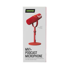 Shure MV7 x Supreme Podcast Microphone Red with USB -C  Xlr outputs red 