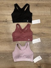 3 PAIR LULULEMON SPORTS BRAS WOMENS SIZE M