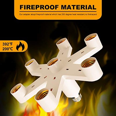 E27 Fitting Splitter Adapter, E27 Lamphouder Set van 3, Eenvoudig Te Installeren, Waterdicht en Hittebestendig, 360° Draaibaar en 180° Buigbaar, voor E27 Lamphouder
