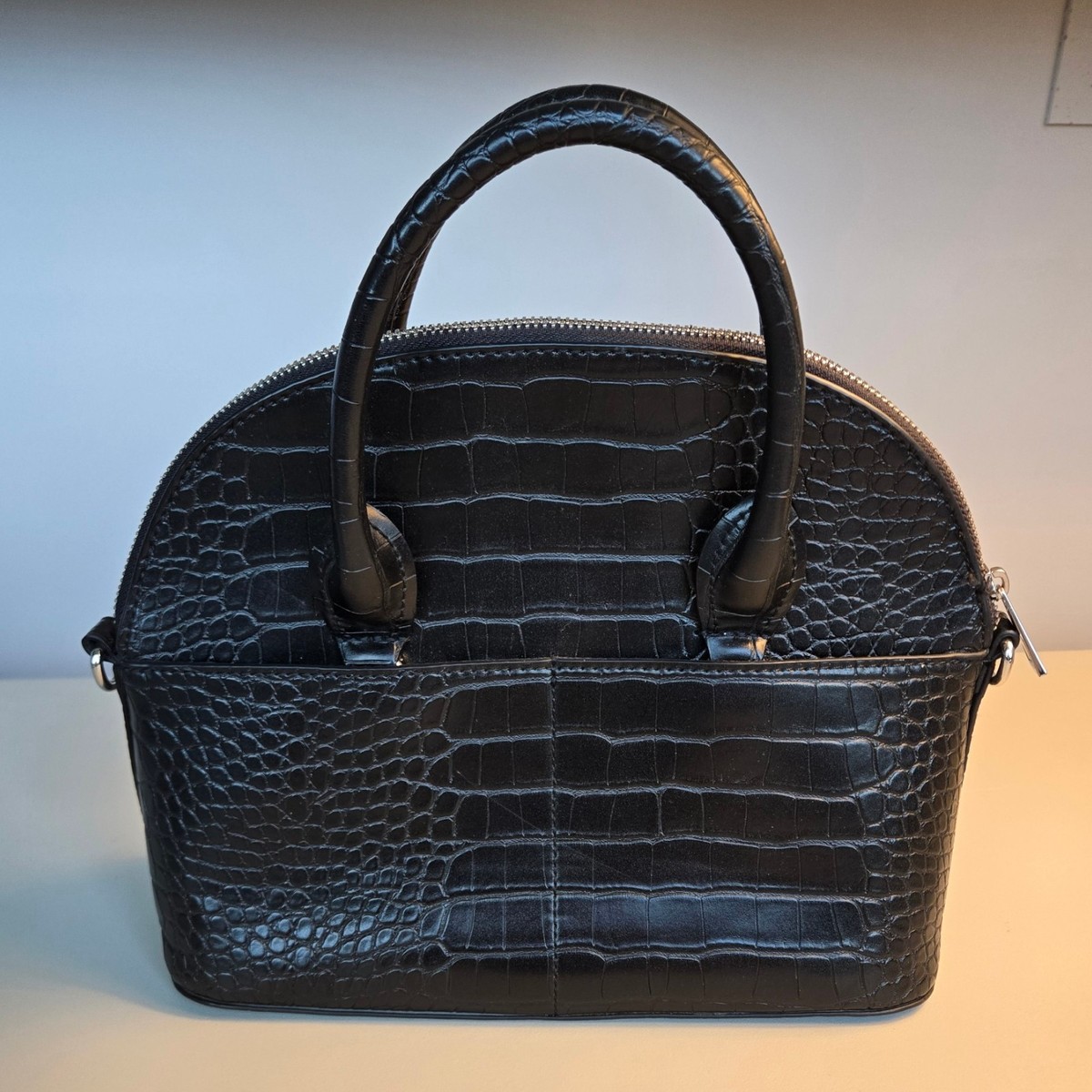バッグ Rare Black Croco Leather Bag archive 00s Rare Black Croco 
