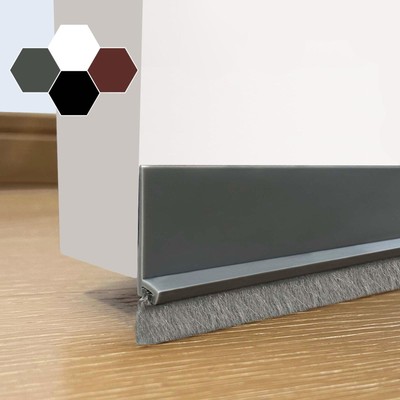 Self-Adhesive Door Sweep with Brush, 39.37'' Door Seal for Bottom of Door, Und...