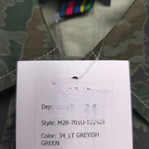 PS Paul Smith Mountain Camo Field Jacket Mens Medium Greyish Green Camouflage image 10