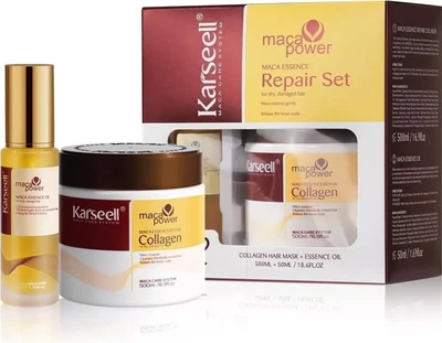 Karseell Collagen Maca Essence Repair Set Collagen Hair Mask 500ml/Maca Oil 50ml