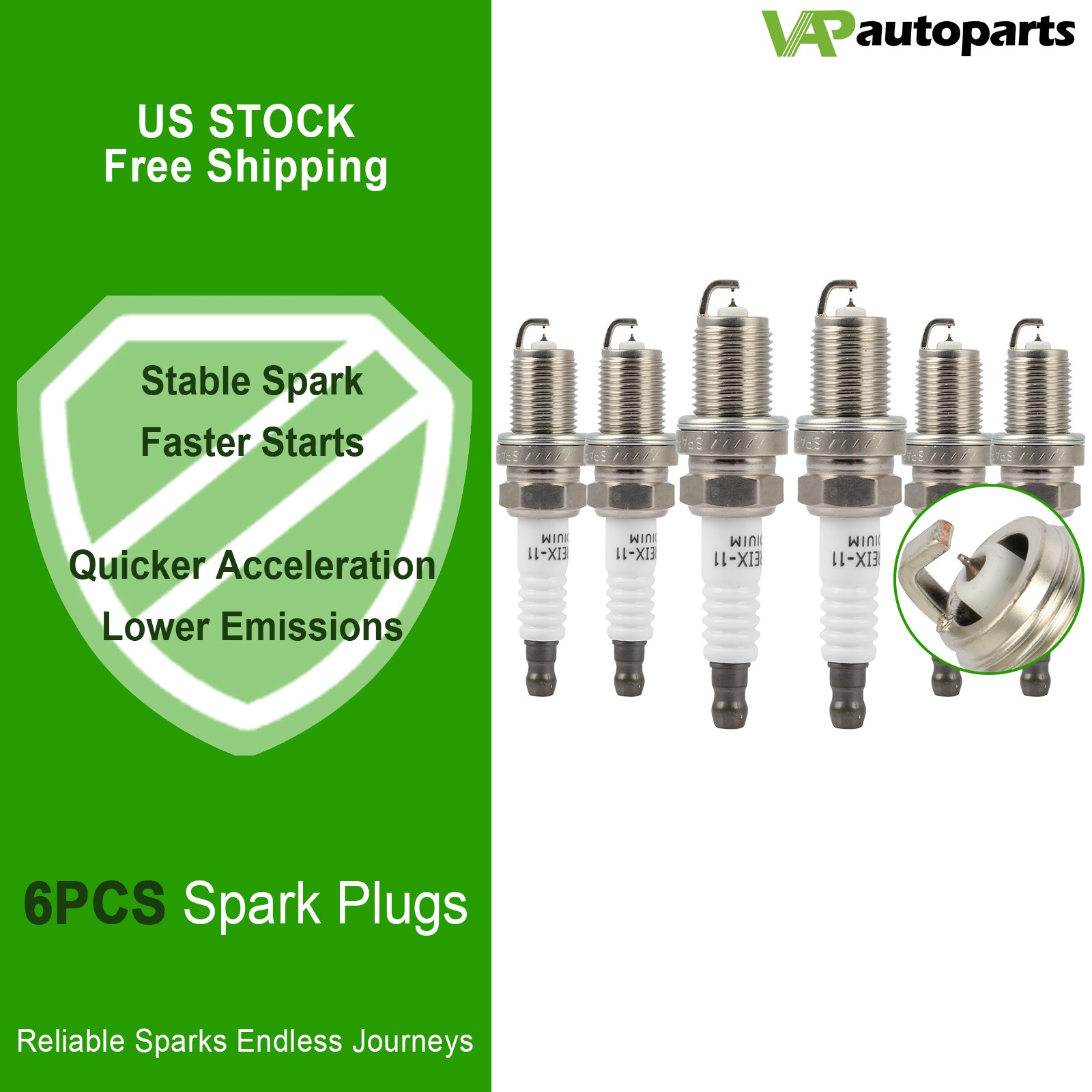 6x Iridium  Platinum Spark Plugs For 2007-2009 Hyundai Santa Fe 3.3L V6