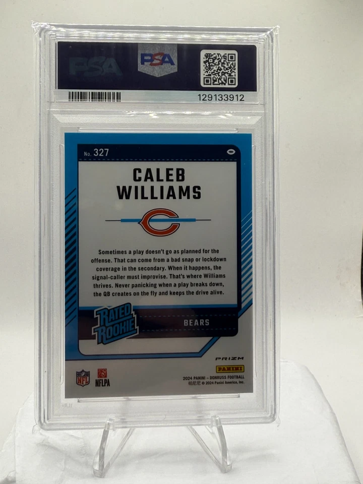 Caleb Williams 2024 Panini Donruss Optic Vista Previa Rosa Novato RC PSA 10 Gemas Como Nuevo Foto 2 de 2