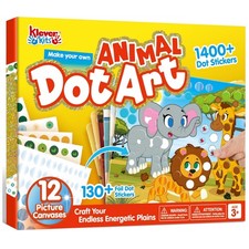 Dot Art Tiere Bastelset Kinder Sticker Malen Geschenk 3 4 5 6 Jahre
