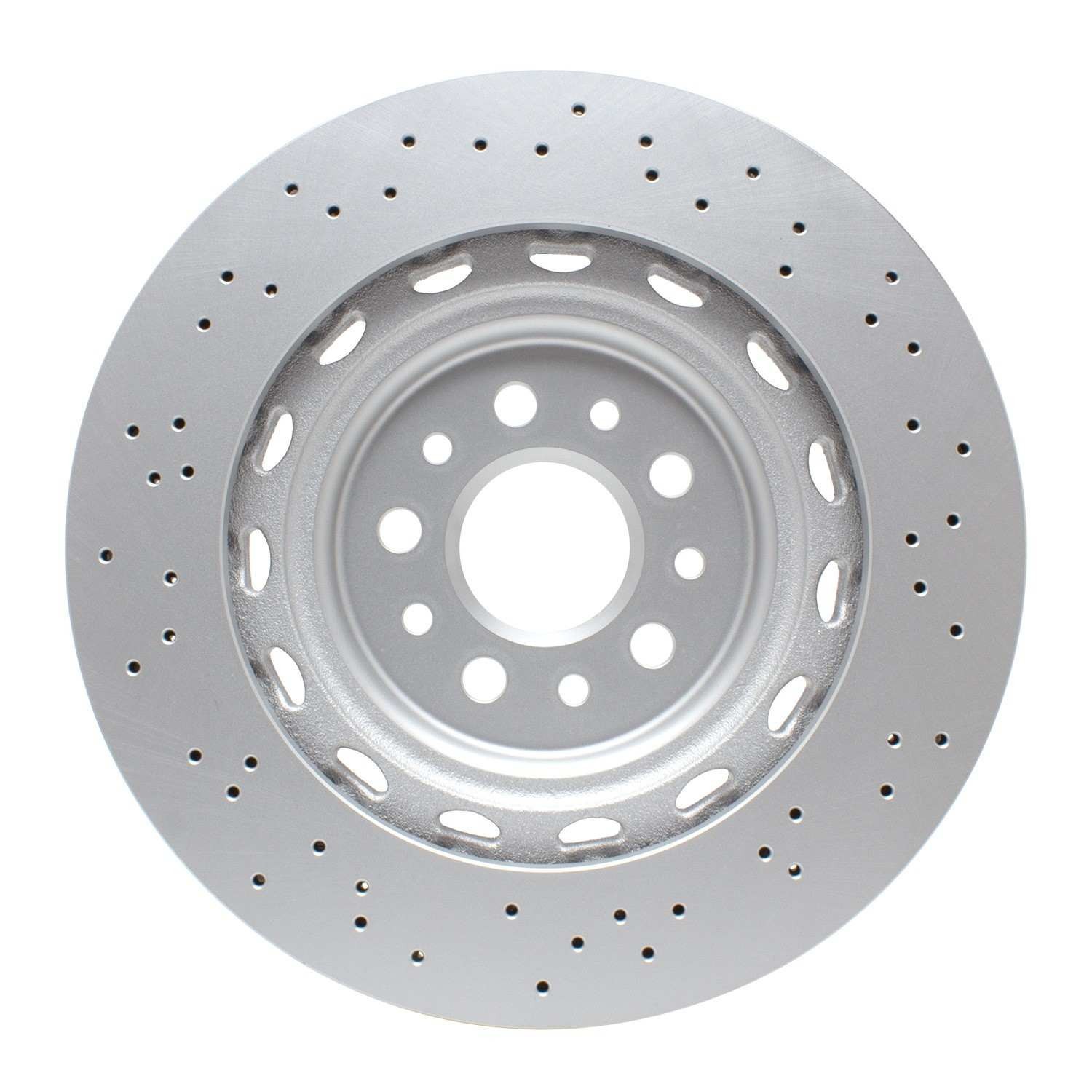 For Maserati Ghibli 14-24 Carbon GEOMET Drilled 1-Piece Front Brake Rotor