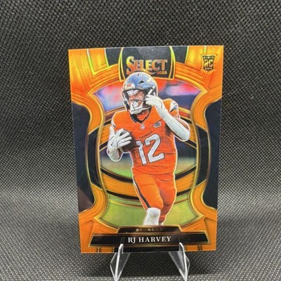 Panini Select Rookie Orange Prizm RJ Harvey #10 /49 2025 Broncos COLOR MATCH  