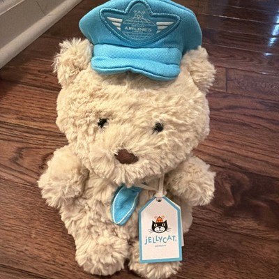 Jellycat Airlines Harrods London Bartholomew Bear Junior Pilot