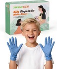 Kinder Einweghandschuhe für 4-8 Jahre, Blau Kinder Nitrilhandschuhe Lebensmittelecht Latex...