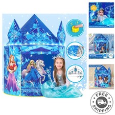 Frozen Princess Tent with Sound  LED Lights - Magical Indoor/Outdoor Playhouse