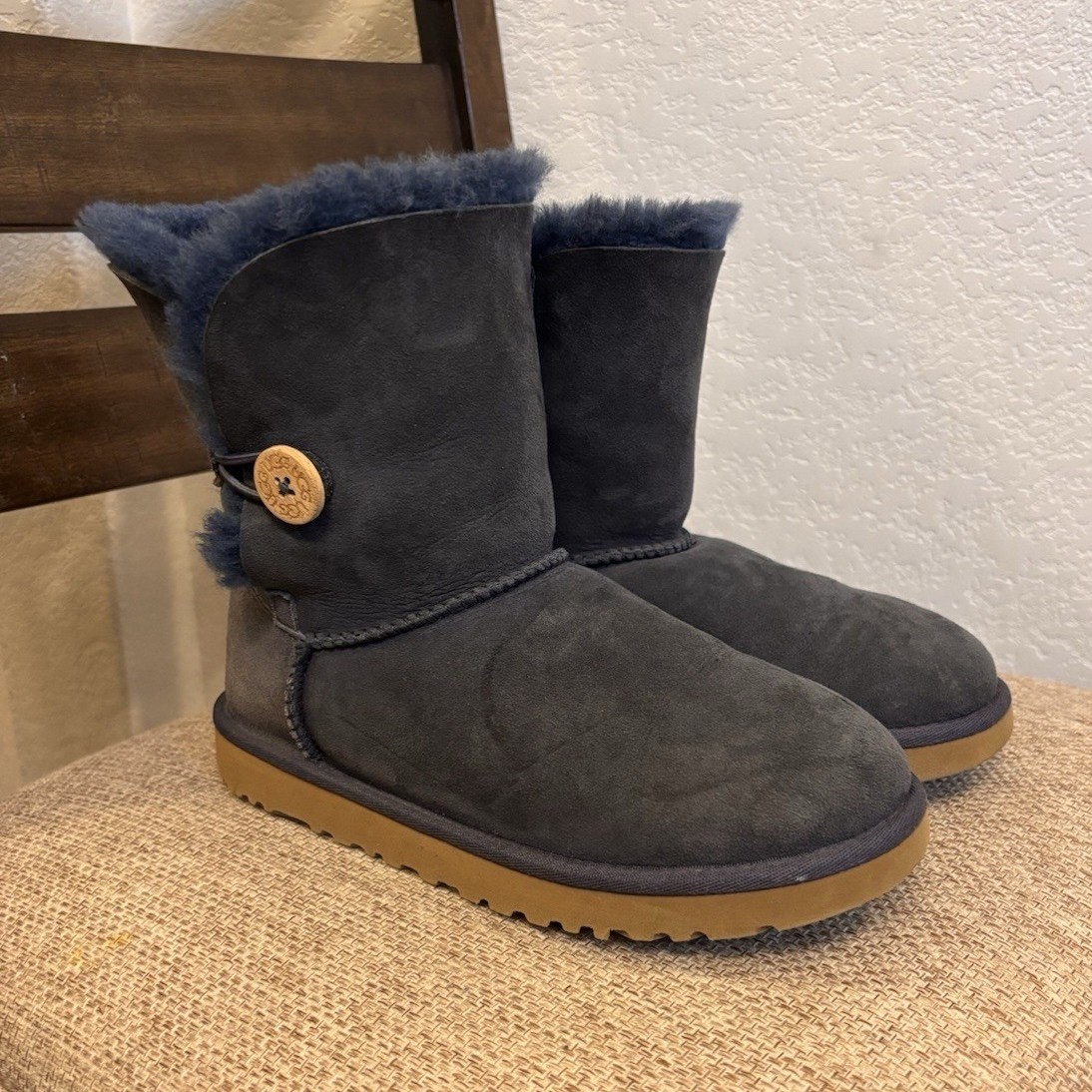 UGG Australia Bailey Button Shearling Mid-Calf Bo… - image 1