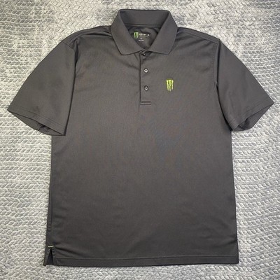 Monster Energy Men's Large Shirt Black Embroider Monster Energy Logo Performance