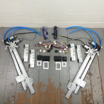 1934-53 Oldsmobile 4-Door Power Window Conversion Kit w/ Wire Harness + Switches