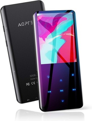 AGPTEK 32GB MP3 Player Bluetooth 5.0 with 2.4 Inch TFT Colour Screen, HiFi Music