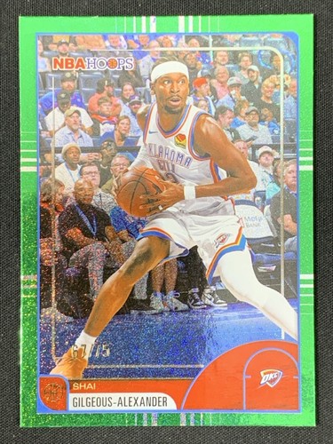Shai Gilgeous-Alexander 2025-26 Topps NBA Hoops Pixel Burst Green Base /75 #86