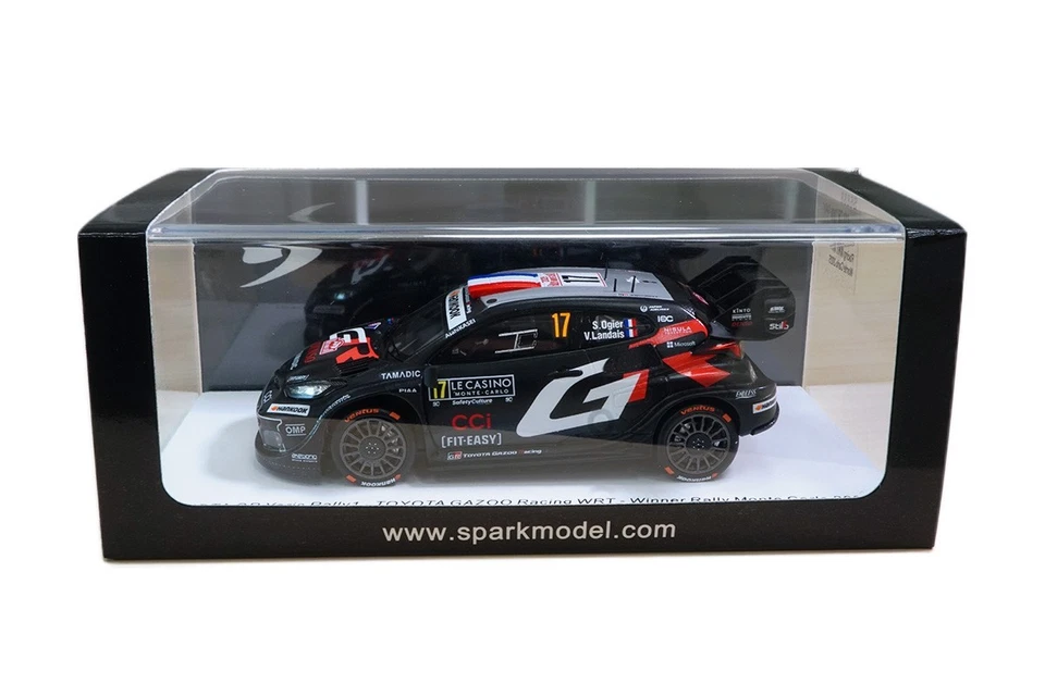 Toyota Yaris GR RALLY1 #17 S.Ogier Vincitore Monaco 2025  Scala 1/43 Spark - Immagine 3 di 4