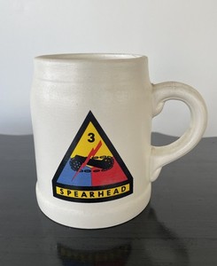 Vintage Coffee Mug ft Insignia Of The US Army 3rd Armored Division Spearhead