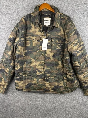 NWT Target Mens Camo Jacket Good fellow XL Green Camouflage Wind Resistant image 3