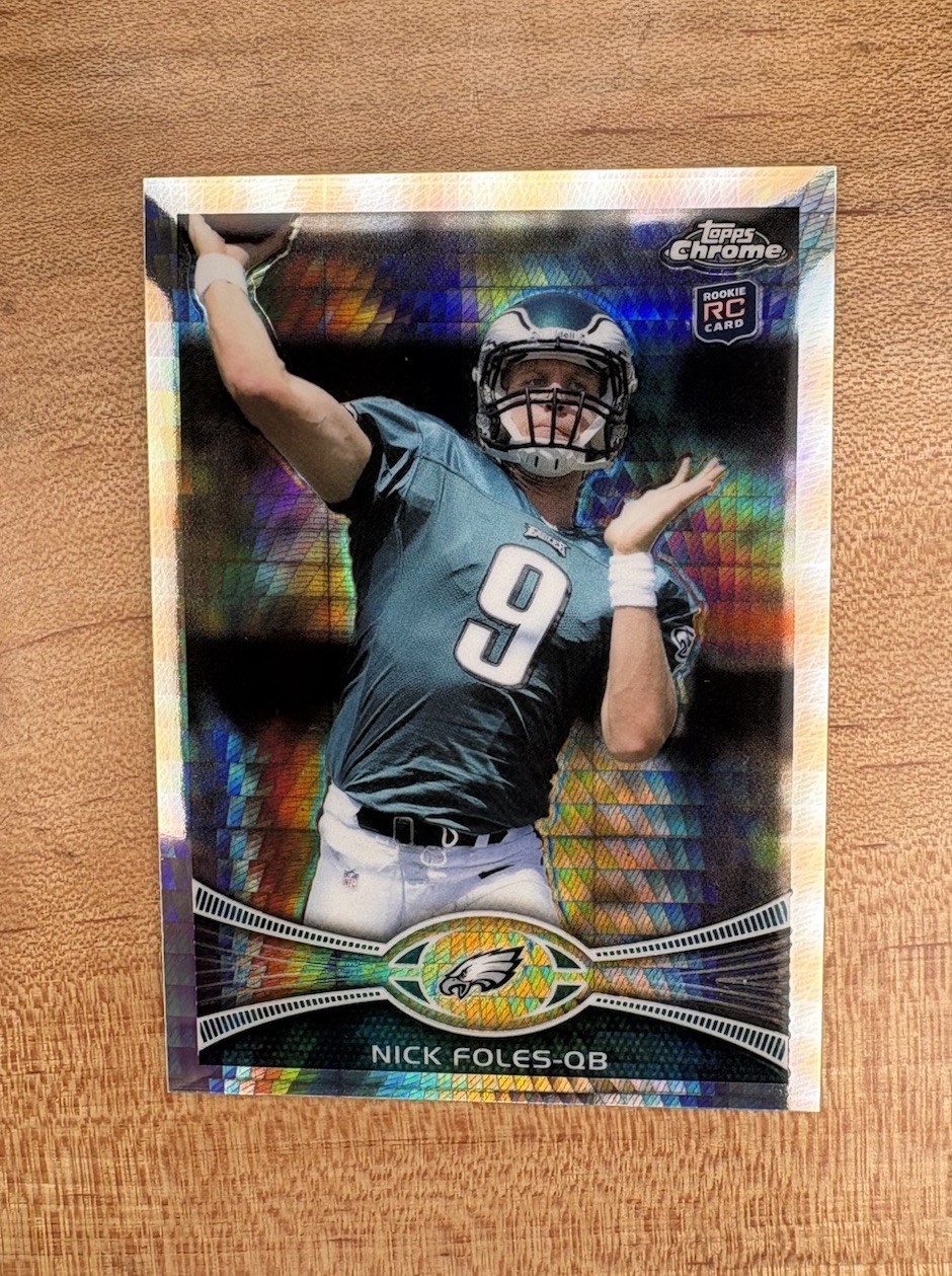 2012 Topps Chrome Nick Foles Prism Refractor Rookie RC #196/216 #153