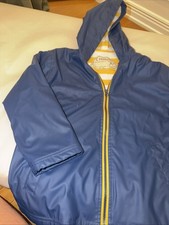 Hatley Rain Jacket unisex Navy Blue Fronds SIZE 8