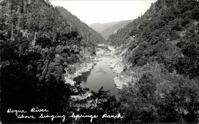 Agness OR Oregon Rogue River Springs #2 c1930-50s Real Photo Vintage Postcard