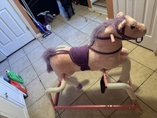 Happy Trails Spring Plush Rocking Horse - Pink M400006 