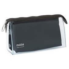 Sunstar Stationery Pencil Case Clear Pouch Mitte Gusset Light Black S2312735