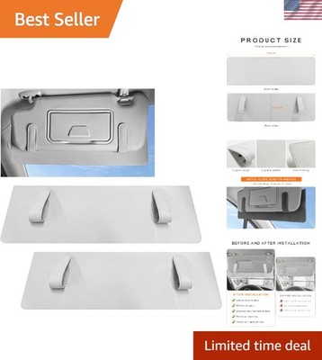 2 PCS  Suede Sun Visor Extender   Adjustable Anti-Glare Shade for Cars