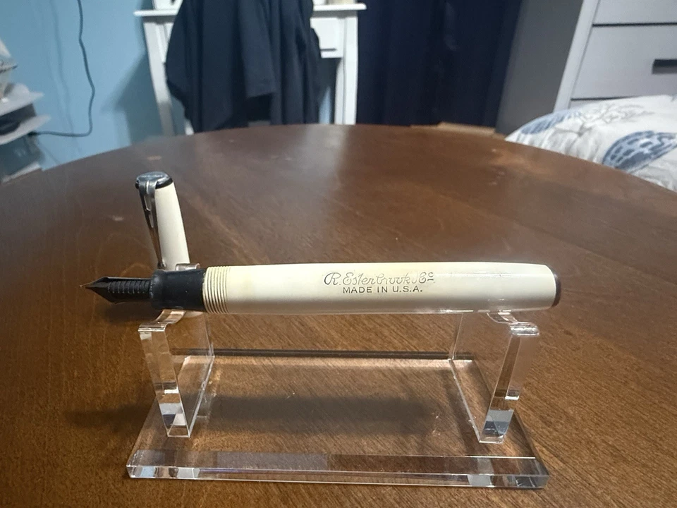 Pluma Estilográfica Esterbrook Doctor Blanca Rara Foto 4 de 4