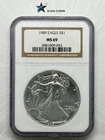 1989 Silver Eagle NGC MS69 Brown Label