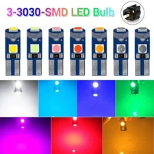 Universal T5 3SMD LED Dashboard Dash Gauge Instrument Interior Light Bulbs 12V