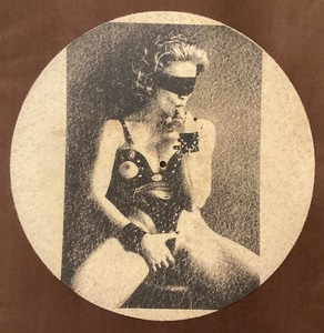 SUPER RARE 1980’S FELT SLIPMAT MADONNA? WOMAN PHOTOGRAPHIC IMAGE 33 RPM 11 3/4”