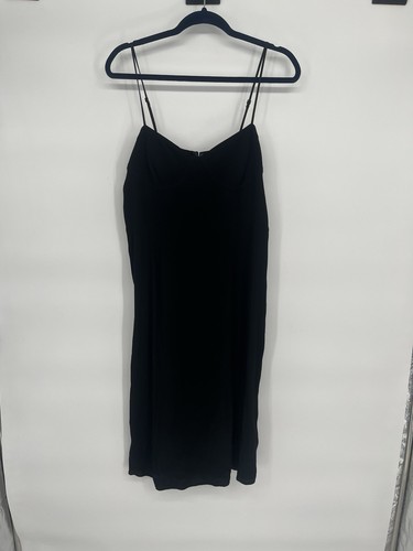 NWT Aritzia Sunday Best Viola Midi Dress Black Womens Size L