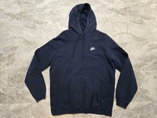 Nike Sportswear Club Fleece Navy Blue Hoodie Mens Sz L Sweatshirt 804346-451