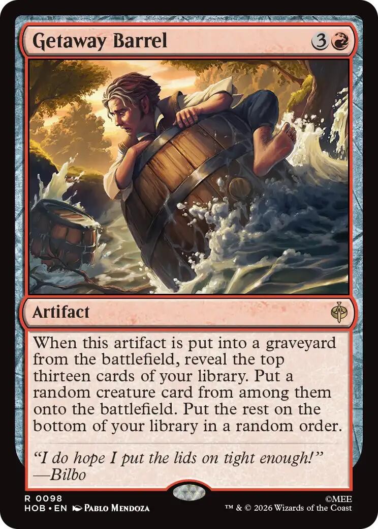 Getaway Barrel [HOB - 98] Rare NM The Hobbit
