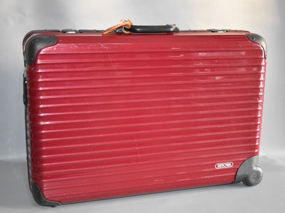 Großer RIMOWA Limbo? Reisekoffer Koffer Ziehgriff mit 2 Rollen Bordeaux Fach #A1