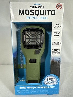 Thermacell MR300 Mosquito Repeller 15ft Zone Fuel & Pads Included - GREEN - NEW