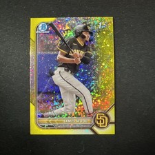 2022 Bowman - Chrome Prospects James Wood #BCP-108 Yellow Mini-Diamond Refractor