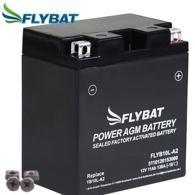 Batterie für Suzuki GSX 600 F GN72B V 1997 FlyBat YB10L-A2 AGM geschlossen