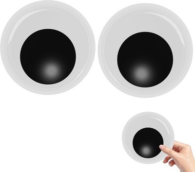 7 Inches Googly Eyes Self Adhesive, 2 PCS Black White Large Big Giant Wiggle Eye