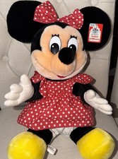 Vintage Disney 15 Sitting Minnie Mouse Plush with Original Paper Tag New