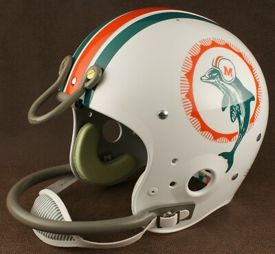 MIAMI DOLPHINS 1969-1973 NFL Riddell TK Suspension Football Helmet