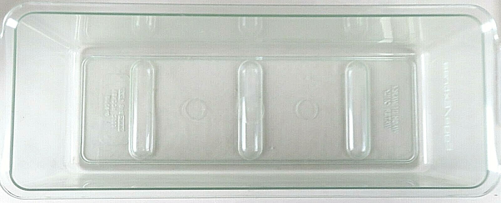 Eggs Extras Refrigerator Storage Bin Vintage Clear Plastic